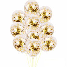 Load image into Gallery viewer, Gold Confetti Balloons 20 Pieces Premium 12 Inch Latex Party Balloons
