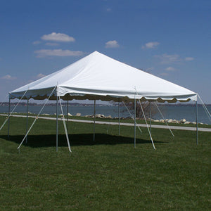 20' x 20' Standard Canopy POLE TENT  - White FOR RENT