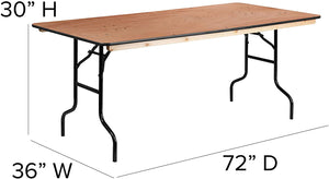 6ft Tables - rectangular