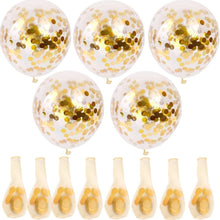 Load image into Gallery viewer, Gold Confetti Balloons 20 Pieces Premium 12 Inch Latex Party Balloons
