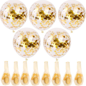 Gold Confetti Balloons 20 Pieces Premium 12 Inch Latex Party Balloons