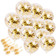 Load image into Gallery viewer, Gold Confetti Balloons 20 Pieces Premium 12 Inch Latex Party Balloons
