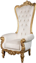 Load image into Gallery viewer, Queen or King Chair Gold
