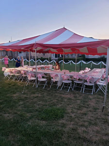 20' x 20' Standard Canopy Pole Tent - Red & White