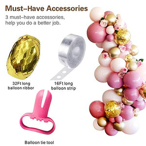 Balloon Arch Kit Pink Gold Ballon Baby Shower Decoration Confetti Balloons baby Shower Party Supplies