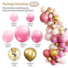 Load image into Gallery viewer, Balloon Arch Kit Pink Gold Ballon Baby Shower Decoration Confetti Balloons baby Shower Party Supplies
