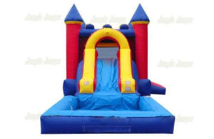 CASTLE SLIDE COMBO WITH POOL