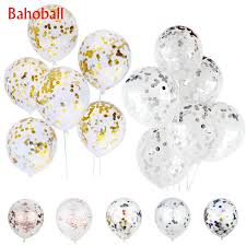 Silver Confetti Balloons 12 Pack  Premium 12 Inch Latex Party Balloons