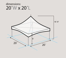 Load image into Gallery viewer, 20 x 20 High Peak Frame luxury Party Tent - White
