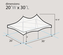 Load image into Gallery viewer, 20&#39; x 30&#39; High Peak Frame Party Tent - White FOR RENT
