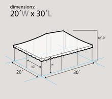 Load image into Gallery viewer, 20&#39; x 30&#39;  Standard Canopy POLE TENT  - White FOR RENT
