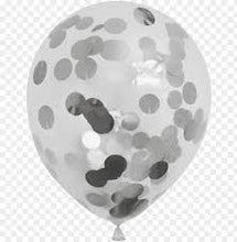 Load image into Gallery viewer, Silver Confetti Balloons 12 Pack  Premium 12 Inch Latex Party Balloons
