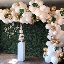 Load image into Gallery viewer, Garland Arch Kit, Balloons 101 PCS, Artificial Palm Leaves 6 PCS, Wedding Birthday Decorations, Baby Shower, for Girl Boy
