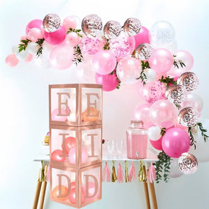 Rose gold transparent EID box for ramadan home decoration ramadan and eid decoration supplies