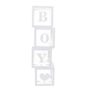 4PCS Transparent Box Wedding Decor Baby Shower Boy Girl Wedding Event Party Supplies Christening Birthday Party Decor Babyshower