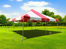 Load image into Gallery viewer, 20&#39; x 20&#39; Standard Canopy Pole Tent - Red &amp; White
