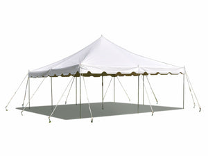 20' x 20' Standard Canopy POLE TENT  - White FOR RENT