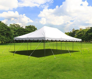 20' x 30'  Standard Canopy POLE TENT  - White FOR RENT