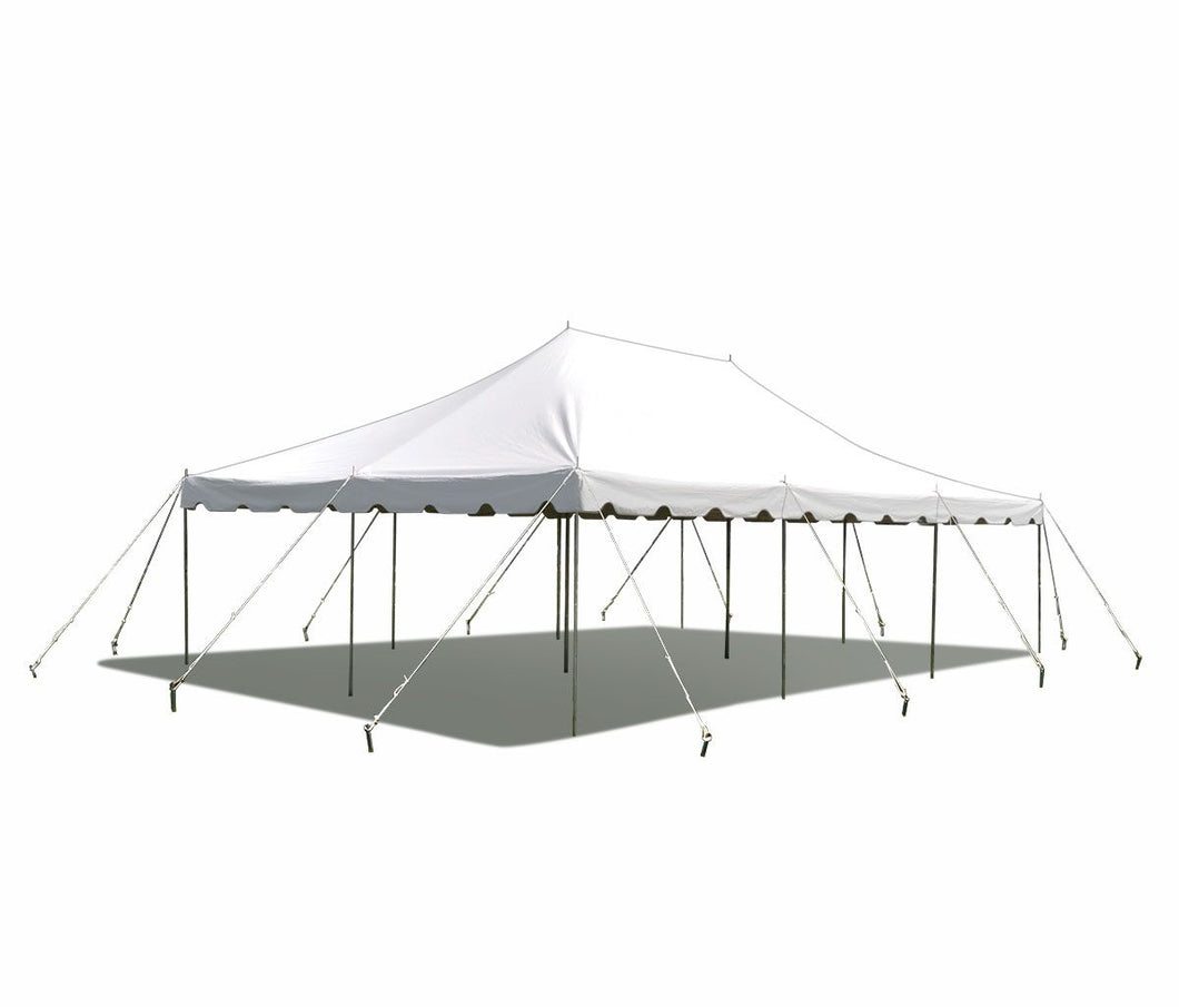 20' x 30'  Standard Canopy POLE TENT  - White FOR RENT